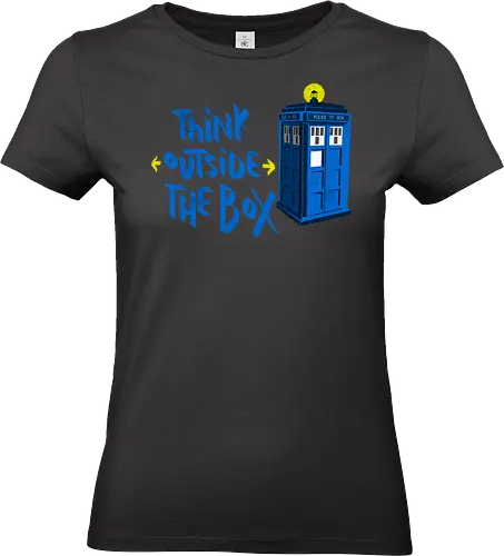 Think outside the box - Doctor, Dr Who, tardis, scifi, television, tv show, pop culture, time travel, whovian - Standard T-Shirt (Women)
