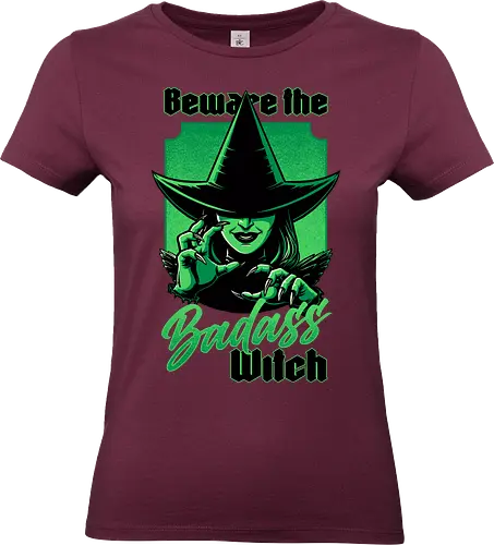 Beware Green Witch - Wicked, Wicked Witch Of The West, Wicked Witch, Elphaba, Glinda, Wizard Of Oz, Wizard, Witch, Classic, Cult Classic, Cult, Cult Films, Movie, Book, Play, Movie Theater, Theater, Retro, Retro Vintage, Vintage, Fantasy, Adventure, Music, Musical, Green - Standard T-Shirt (Women)