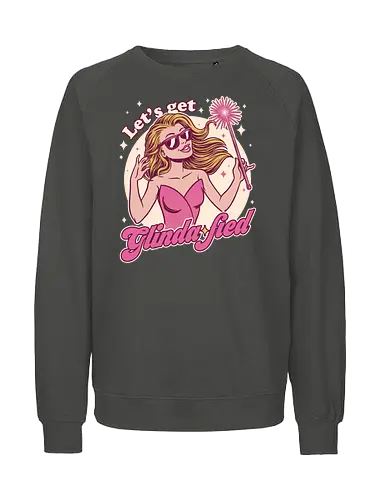 Glamour Pink Witch - Wicked, Wicked Witch Of The West, Wicked Witch, Elphaba, Glinda, Wizard Of Oz, Wizard, Witch, Classic, Cult Classic, Cult, Cult Films, Movie, Book, Play, Movie Theater, Theater, Retro, Retro Vintage, Vintage, Fantasy, Adventure, Music, Musical, Pink - Fairtrade Sweatshirt