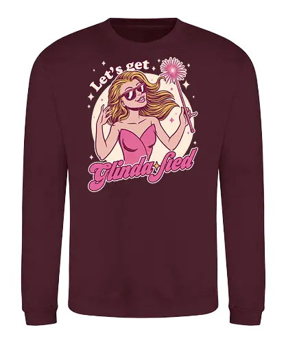 Glamour Pink Witch - Wicked, Wicked Witch Of The West, Wicked Witch, Elphaba, Glinda, Wizard Of Oz, Wizard, Witch, Classic, Cult Classic, Cult, Cult Films, Movie, Book, Play, Movie Theater, Theater, Retro, Retro Vintage, Vintage, Fantasy, Adventure, Music, Musical, Pink - Sweatshirt
