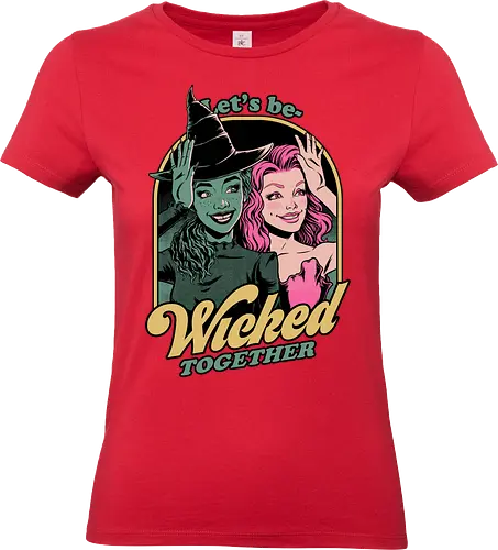 Green and Pink Witches - Wicked, Wicked Witch Of The West, Wicked Witch, Elphaba, Glinda, Wizard Of Oz, Wizard, Witch, witches, Classic, Cult Classic, Cult, Cult Films, Movie, Book, Play, Movie Theater, Theater, Retro, Retro Vintage, Vintage, Fantasy, Adventure, Music, Musical, Pink, green - Standard T-Shirt (Women)