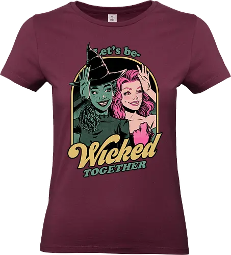 Green and Pink Witches - Wicked, Wicked Witch Of The West, Wicked Witch, Elphaba, Glinda, Wizard Of Oz, Wizard, Witch, witches, Classic, Cult Classic, Cult, Cult Films, Movie, Book, Play, Movie Theater, Theater, Retro, Retro Vintage, Vintage, Fantasy, Adventure, Music, Musical, Pink, green - Standard T-Shirt (Women)