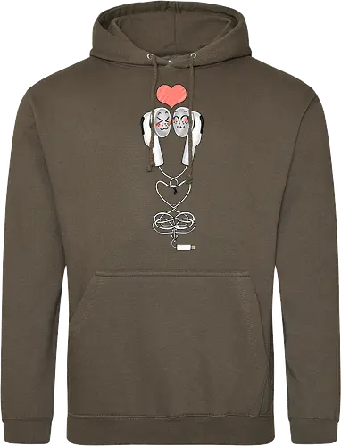 Earbuds Tangled In Love (Verliebte verknotete Ohrhörer)