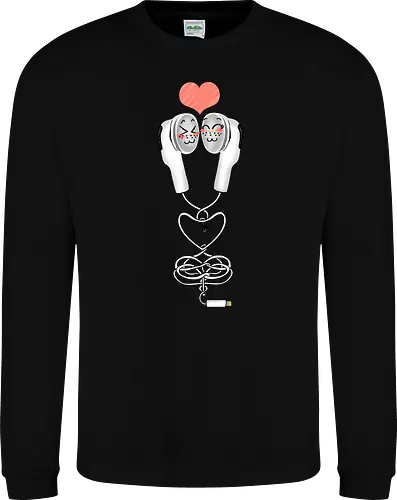 Earbuds Tangled In Love (Verliebte verknotete Ohrhörer)
