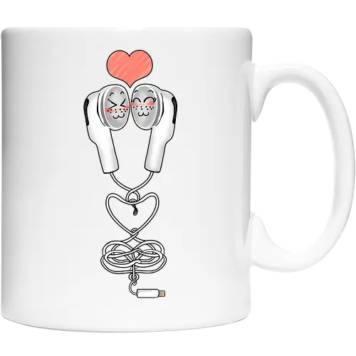 Earbuds Tangled In Love (Verliebte verknotete Ohrhörer)