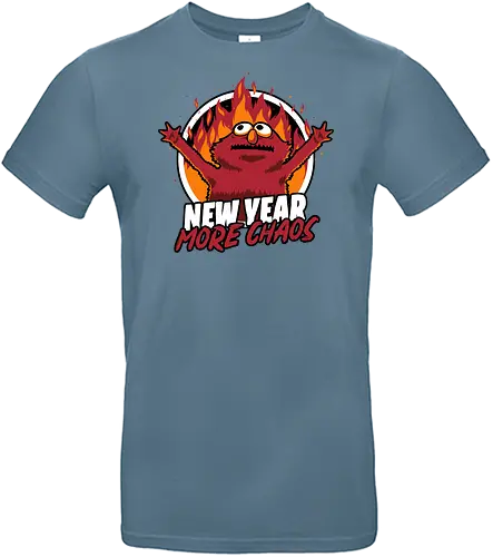 New Year More Chaos  - puppet, fire, elmo, puppet, tv show, retro, classic, vintage, the muppets show, internet, meme, irony, sarcasm, new year, réveillon, New Year's Eve, fun, funny, anxiety, fire, chaos - Standard T-Shirt