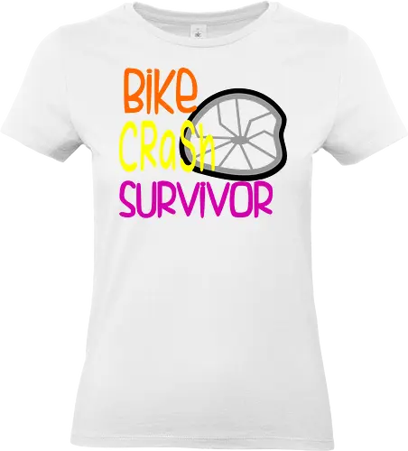 Bike Crash Survivor (Fahrradunfall-Überlebender) - Fahrrad, Unfall, Überlebender, Humor, lustig, Mountainbike, Radfahren, Outdoor, Abenteuer, Sport, Resilienz, Design, Sturz, Lachen, Radfahrer, Berge, Natur, Fahrradfahrer, Motivation, Durchhaltevermögen - Standard T-Shirt (Women)