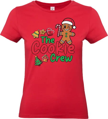 The Cookie Crew - christmas, gingerbread, festive, candy cane, santa hat, holiday, cookie, christmas tree, bells, decoration - Standard T-Shirt (Women)