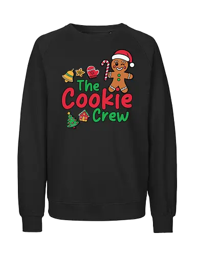 The Cookie Crew - christmas, gingerbread, festive, candy cane, santa hat, holiday, cookie, christmas tree, bells, decoration - Fairtrade Sweatshirt