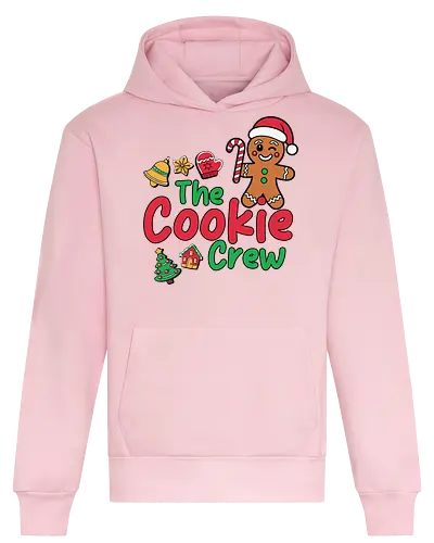The Cookie Crew - christmas, gingerbread, festive, candy cane, santa hat, holiday, cookie, christmas tree, bells, decoration - Heavyweight Hoodie