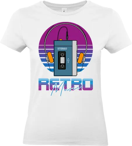 Retro music - retro, vintage, music, walkman, japan - Standard T-Shirt (Women)