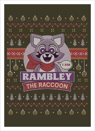 Rambley Raccoon Ugly Sweater