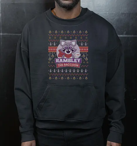 Rambley Raccoon Ugly Sweater