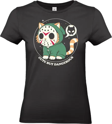 Cute but Dangerous - terror, horror, cute, cats, cat, jason, halloween, film - Standard T-Shirt (Women)