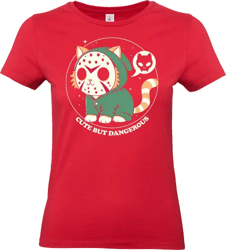 Cute but Dangerous - terror, horror, cute, cats, cat, jason, halloween, film - Standard T-Shirt (Women)