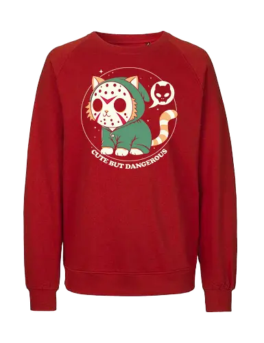 Cute but Dangerous - terror, horror, cute, cats, cat, jason, halloween, film - Fairtrade Sweatshirt