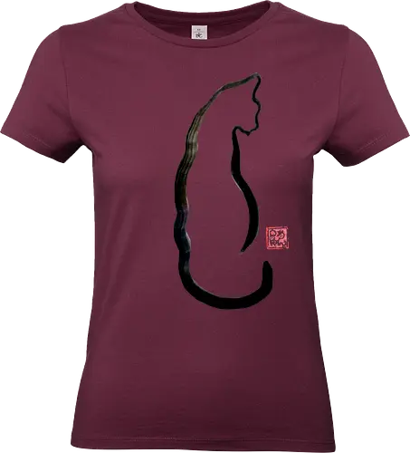 line cat - cat, sumie, japan - Standard T-Shirt (Women)