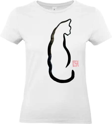 line cat - cat, sumie, japan - Standard T-Shirt (Women)