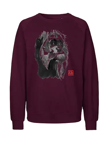 orangutan paper - orangutan, ape, sumie, japan - Fairtrade Sweatshirt