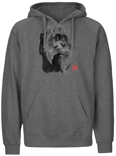 orangutan paper - orangutan, ape, sumie, japan - Fairtrade Hoodie
