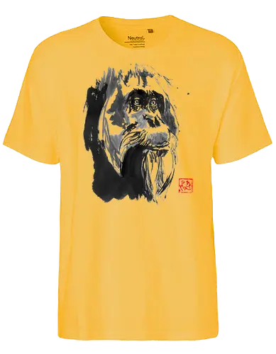 orangutan paper - orangutan, ape, sumie, japan - Fairtrade T-Shirt
