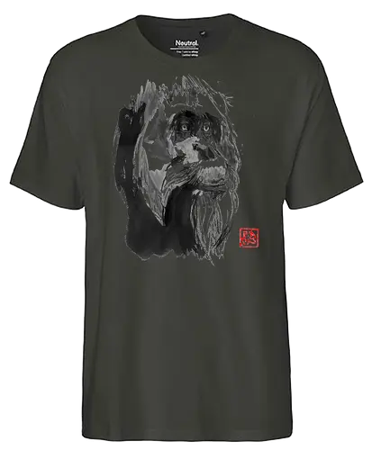 orangutan paper - orangutan, ape, sumie, japan - Fairtrade T-Shirt