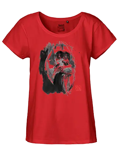 orangutan paper - orangutan, ape, sumie, japan - Fairtrade Girl Shirt