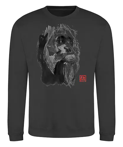 orangutan paper - orangutan, ape, sumie, japan - Sweatshirt