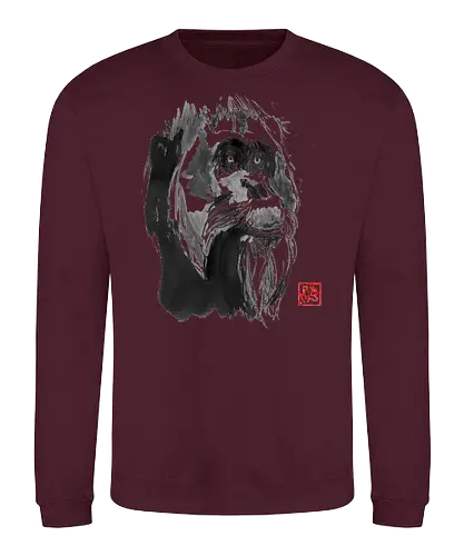 orangutan paper - orangutan, ape, sumie, japan - Sweatshirt