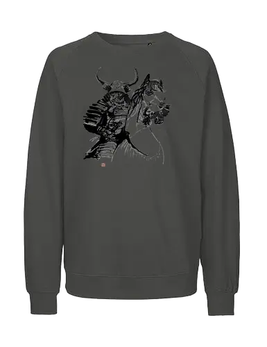 samurai horse - samurai, sumie, japan, horse - Fairtrade Sweatshirt