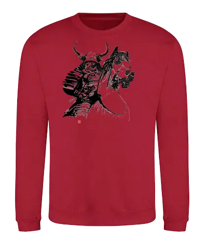 samurai horse - samurai, sumie, japan, horse - Sweatshirt