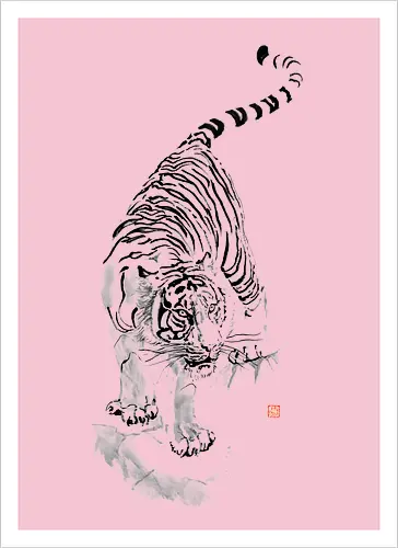 tiger kakemono