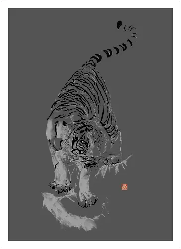 tiger kakemono