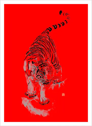tiger kakemono
