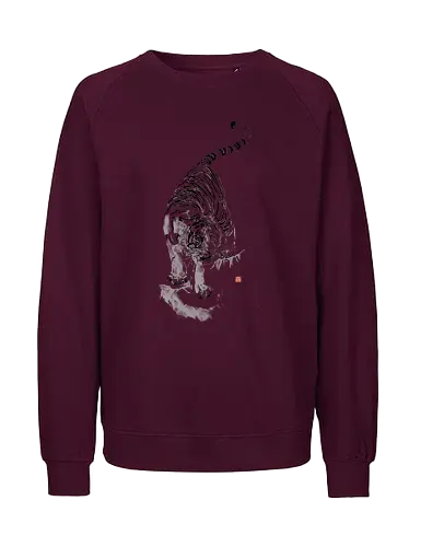 tiger kakemono - sumie, japan, tiger - Fairtrade Sweatshirt
