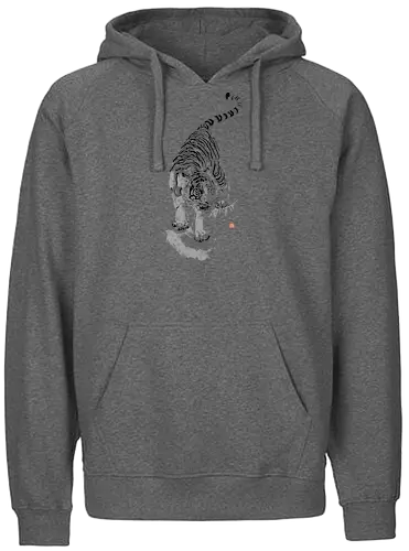 tiger kakemono - sumie, japan, tiger - Fairtrade Hoodie