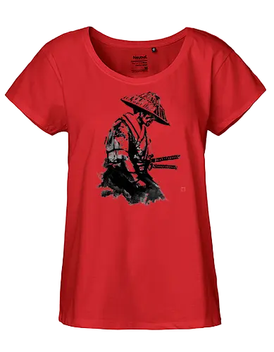 waiting samurai - samurai, sumie, japan - Fairtrade Girl Shirt