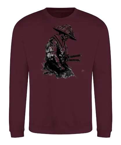 waiting samurai - samurai, sumie, japan - Sweatshirt