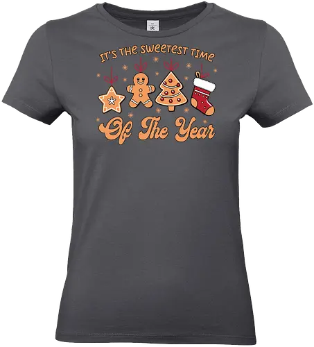 It's the sweetest time of the year - christmas, holiday, gingerbread, festive, stocking, snowflakes, tree, sweet, decoration - Standard T-Shirt (Women)