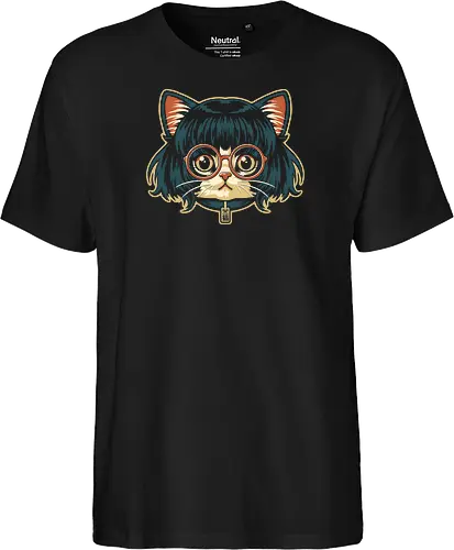 Cute Bob Hair Cat wear Sunglasses