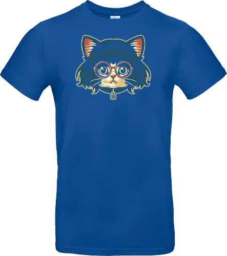 Cute Bob Hair Cat wear Sunglasses