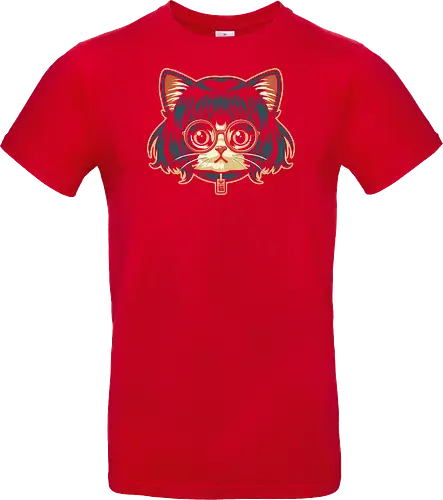 Cute Bob Hair Cat wear Sunglasses