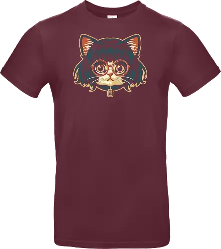 Cute Bob Hair Cat wear Sunglasses