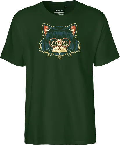 Cute Bob Hair Cat wear Sunglasses