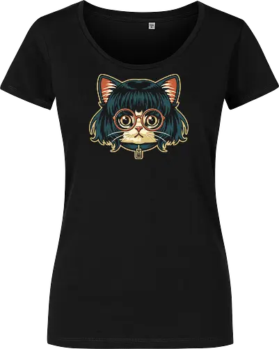 Cute Bob Hair Cat wear Sunglasses