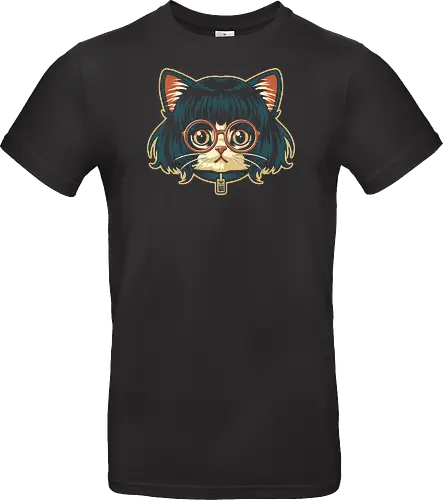 Cute Bob Hair Cat wear Sunglasses