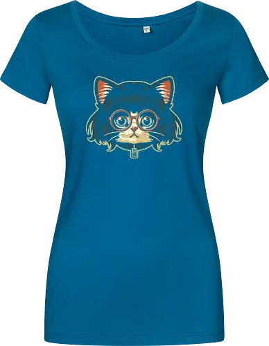 Cute Bob Hair Cat wear Sunglasses