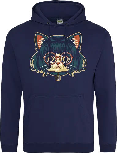 Cute Bob Hair Cat wear Sunglasses
