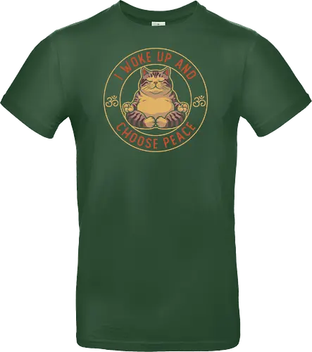 I Woke Up and Choose Peace - Yoga Cat