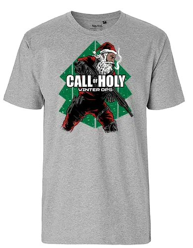 recall of holy - ugly christmas, christmas, xmas, santaclaus, christmas party, logo, soldier, winter, snow, holiday, vintage, classic, retro - Fairtrade T-Shirt